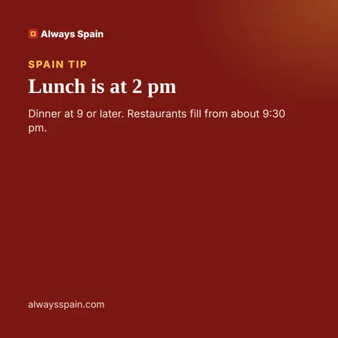 Lunch is at 2 pm
